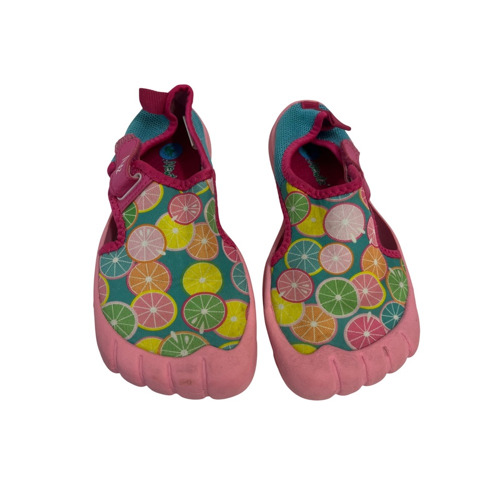 Newtz Kids Water Shoes Pink Teal Citrus Fruit Print Size 13/1 GMNZ62CR046